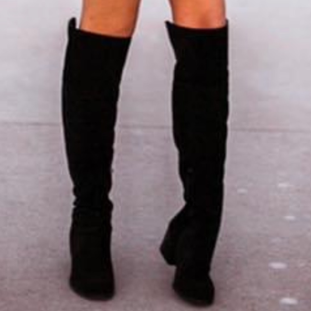 Steve Madden thigh high suede boots